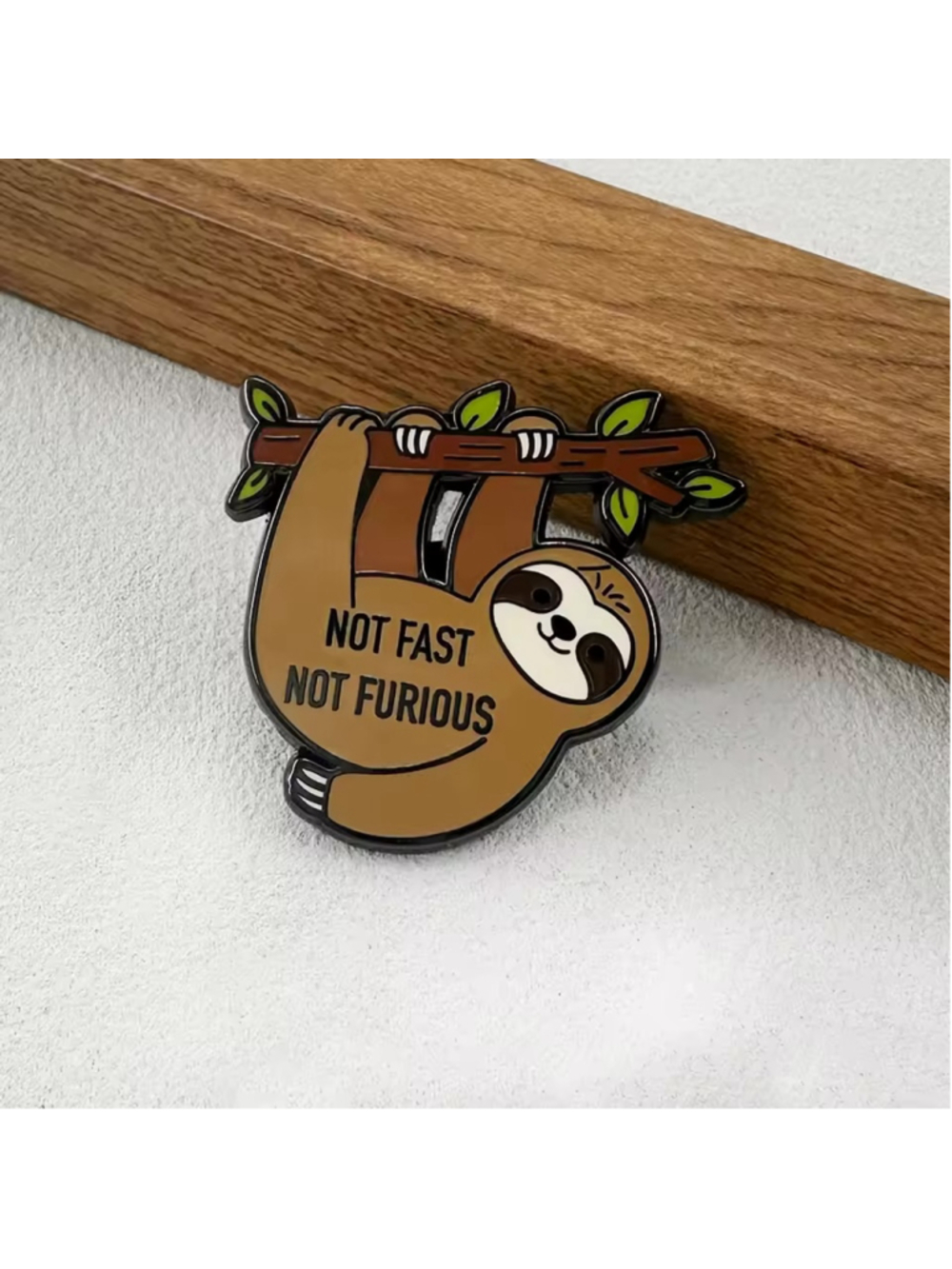 ‘Not Fast, Not Furious’ Sloth Enamel Pin